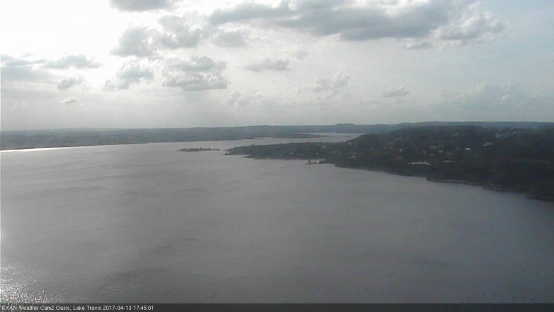 Lake Travis webcam, April 13, 2017 4:55 PM CT