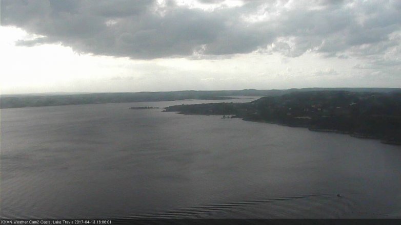 Lake Travis webcam, April 13, 2017 5:20 PM CT