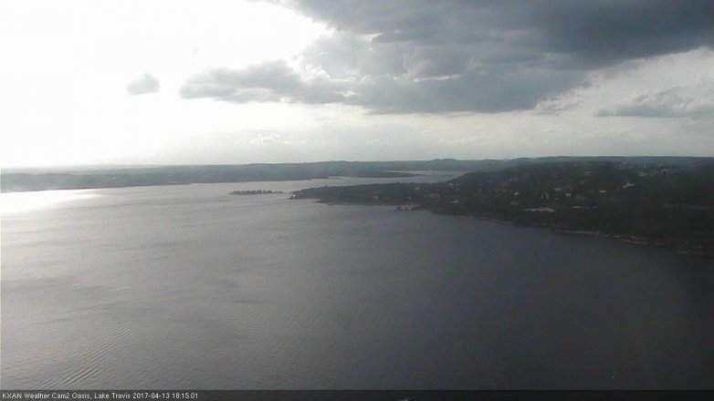 Lake Travis webcam, April 13, 2017 5:25 PM CT