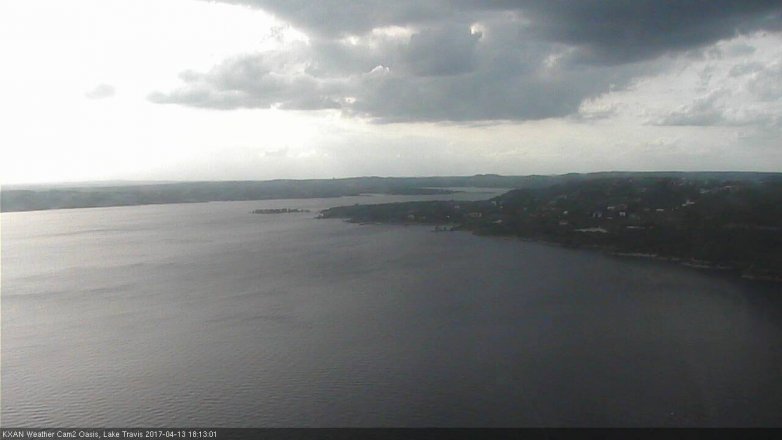 Lake Travis webcam, April 13, 2017 5:35 PM CT
