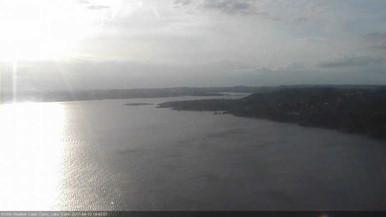 Lake Travis webcam, April 13, 2017 6:00 PM CT