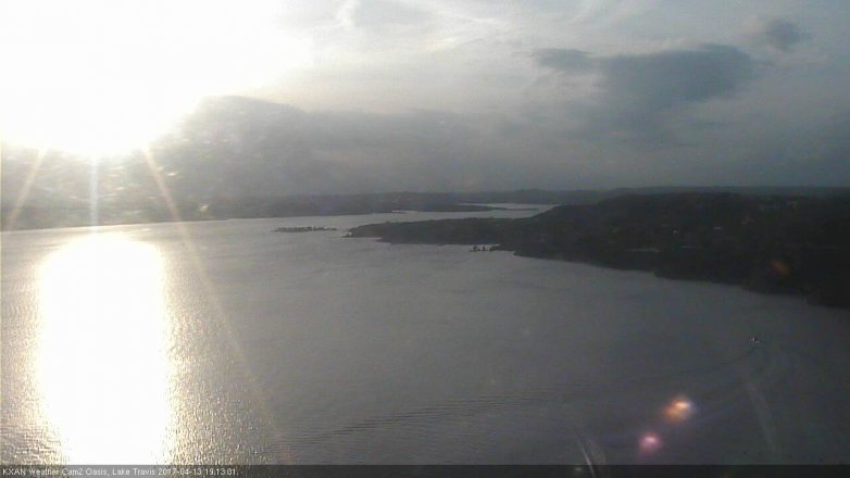 Lake Travis webcam, April 13, 2017 6:10 PM CT