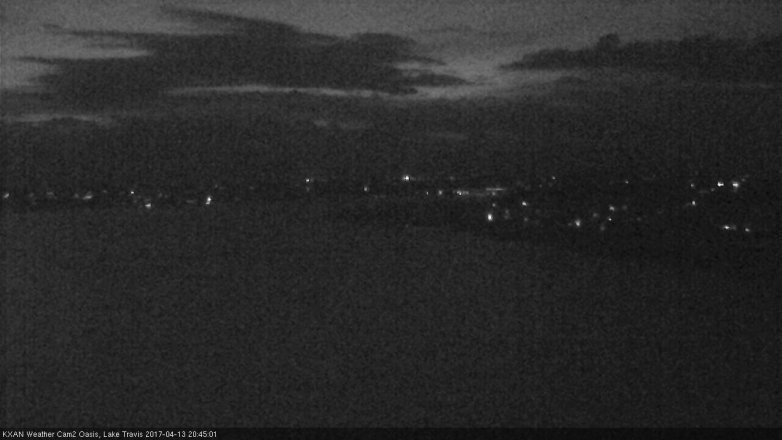 Lake Travis webcam, April 13, 2017 7:45 PM CT