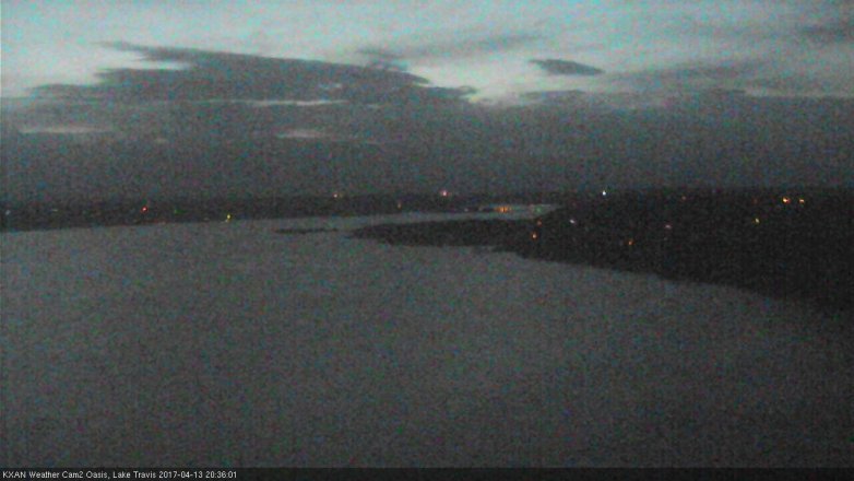 Lake Travis webcam, April 13, 2017 7:50 PM CT