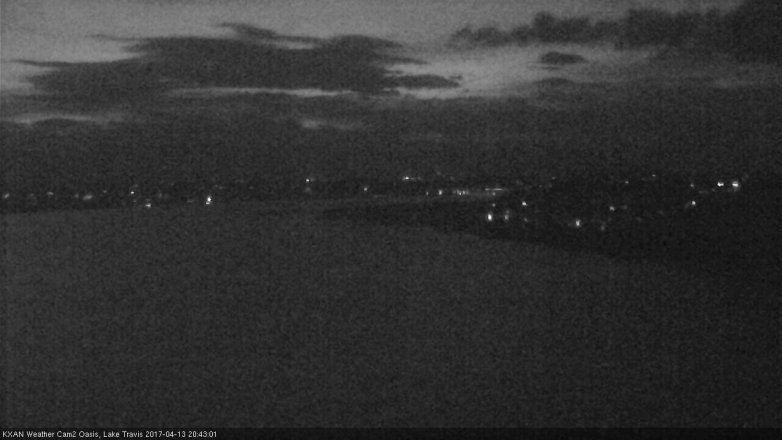 Lake Travis webcam, April 13, 2017 7:55 PM CT