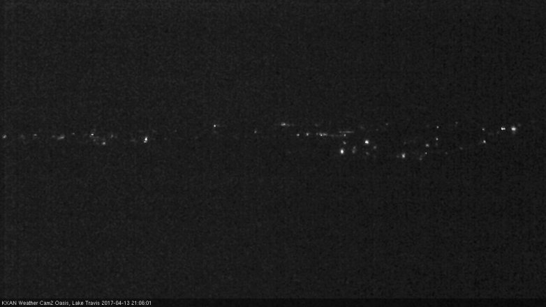 Lake Travis webcam, April 13, 2017 8:05 PM CT