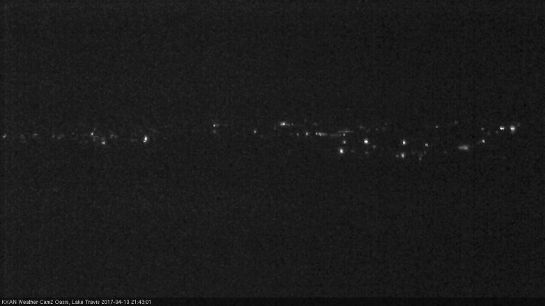 Lake Travis webcam, April 13, 2017 8:45 PM CT