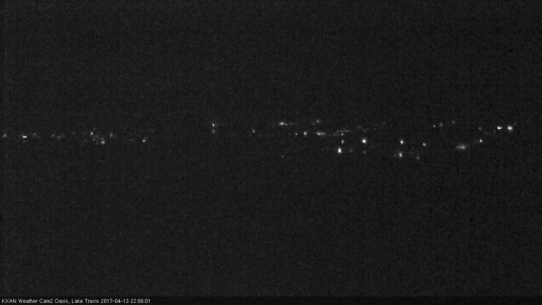 Lake Travis webcam, April 13, 2017 9:10 PM CT