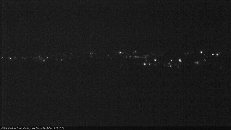 Lake Travis webcam, April 13, 2017 9:30 PM CT