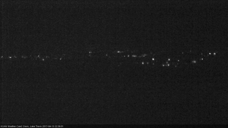 Lake Travis webcam, April 13, 2017 9:50 PM CT