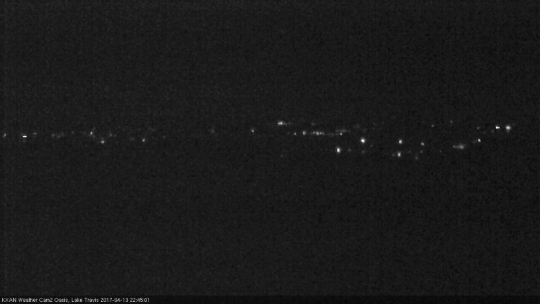 Lake Travis webcam, April 13, 2017 9:55 PM CT