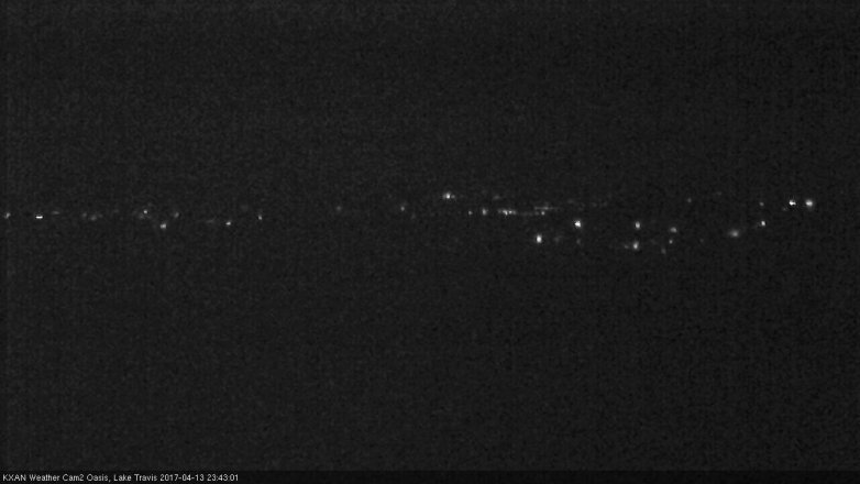 Lake Travis webcam, April 13, 2017 11:00 PM CT