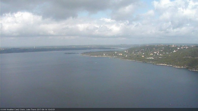 Lake Travis webcam, April 14, 2017 9:45 AM CT