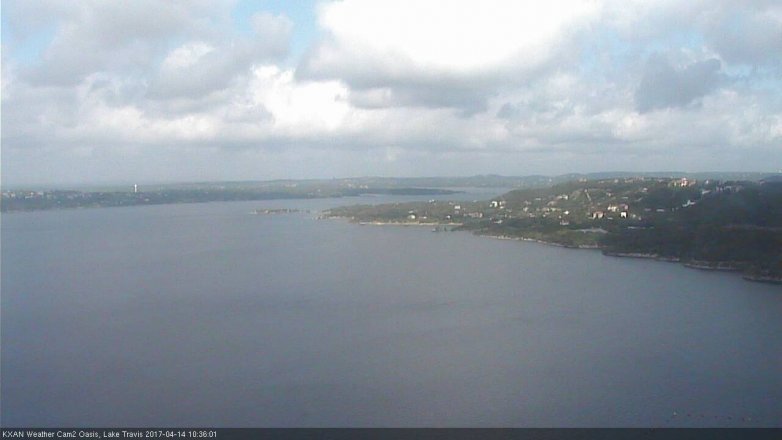 Lake Travis webcam, April 14, 2017 9:55 AM CT