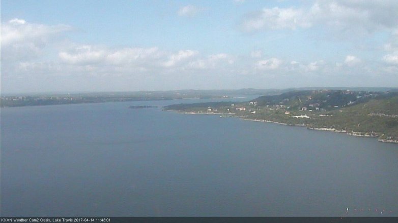 Lake Travis webcam, April 14, 2017 10:45 AM CT