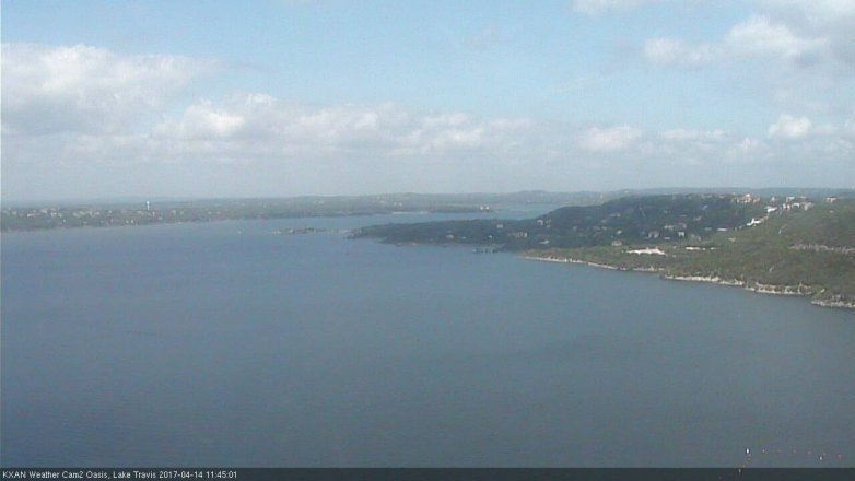 Lake Travis webcam, April 14, 2017 10:50 AM CT