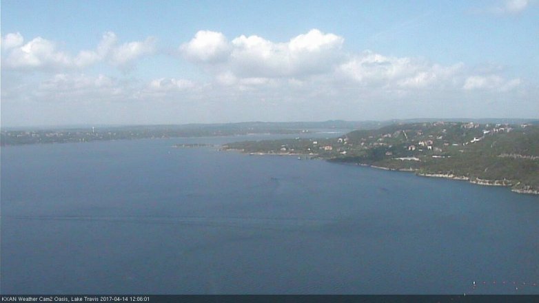 Lake Travis webcam, April 14, 2017 11:15 AM CT