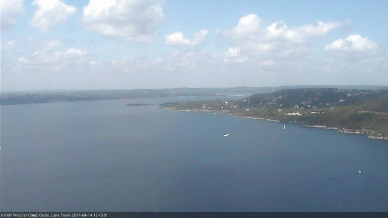 Lake Travis webcam, April 14, 2017 11:50 AM CT