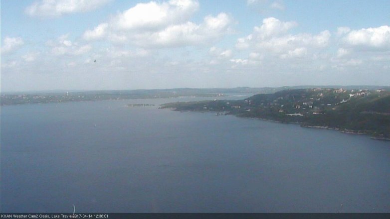 Lake Travis webcam, April 14, 2017 12:00 PM CT