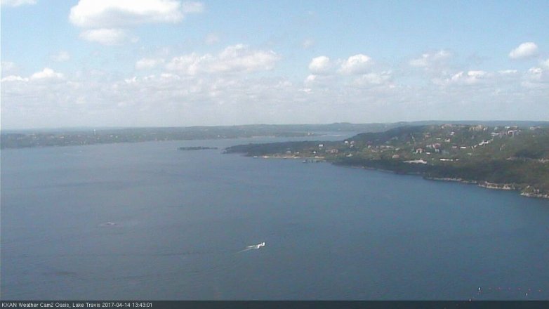 Lake Travis webcam, April 14, 2017 12:55 PM CT