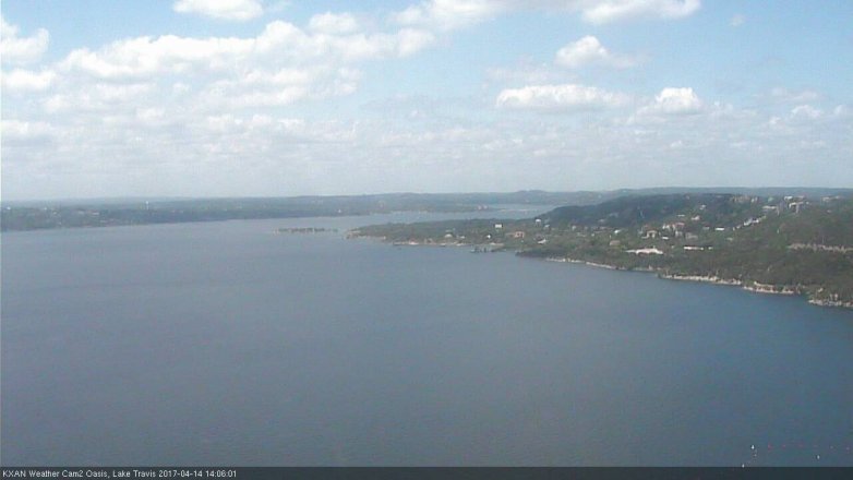 Lake Travis webcam, April 14, 2017 1:25 PM CT