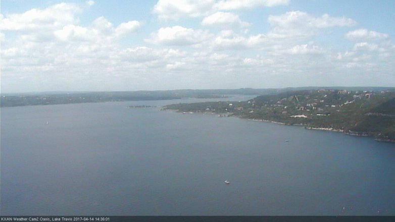 Lake Travis webcam, April 14, 2017 1:35 PM CT