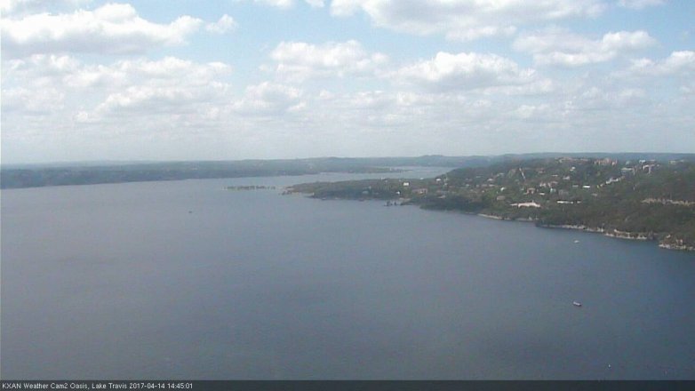 Lake Travis webcam, April 14, 2017 1:50 PM CT