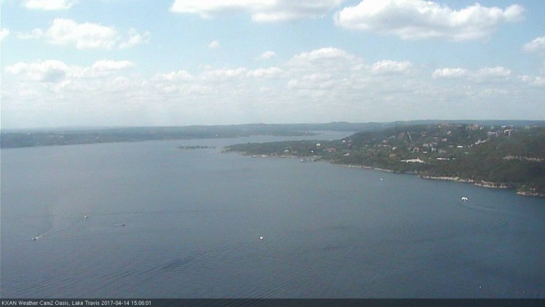 Lake Travis webcam, April 14, 2017 2:05 PM CT