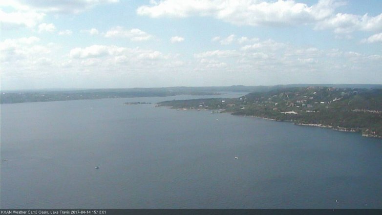 Lake Travis webcam, April 14, 2017 2:35 PM CT