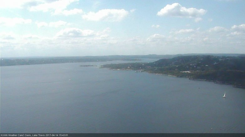 Lake Travis webcam, April 14, 2017 2:45 PM CT