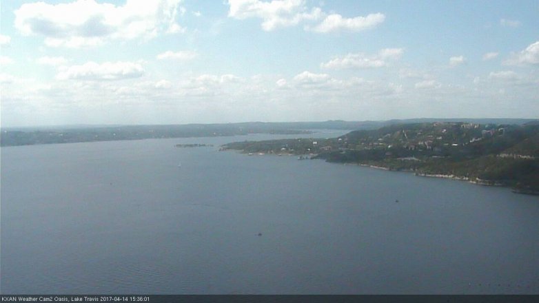 Lake Travis webcam, April 14, 2017 3:00 PM CT