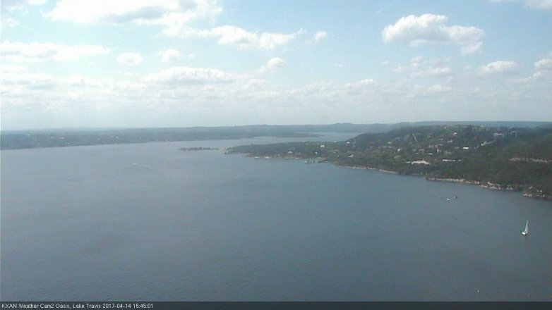 Lake Travis webcam, April 14, 2017 3:05 PM CT