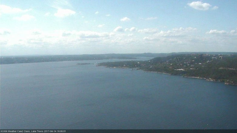 Lake Travis webcam, April 14, 2017 3:20 PM CT