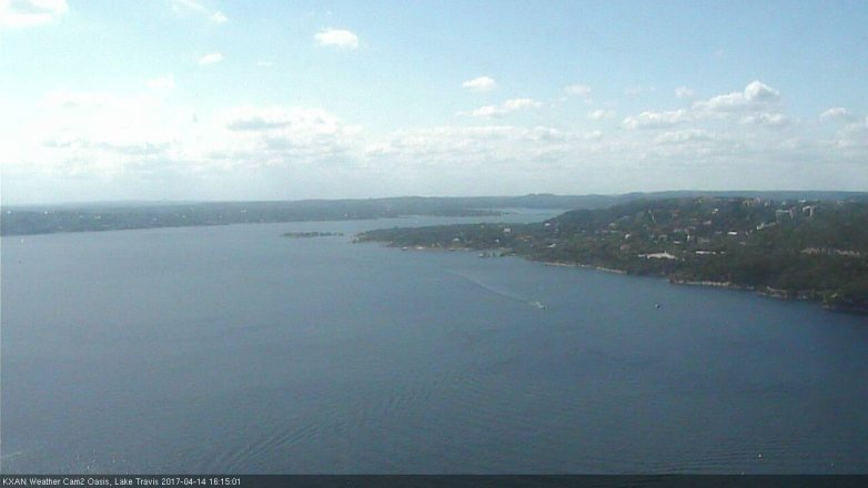 Lake Travis webcam, April 14, 2017 3:30 PM CT