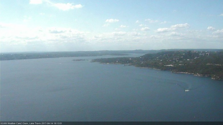 Lake Travis webcam, April 14, 2017 3:35 PM CT