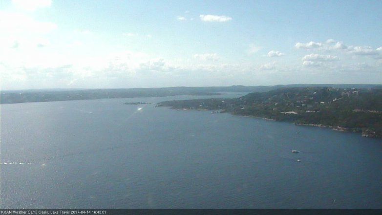 Lake Travis webcam, April 14, 2017 4:00 PM CT