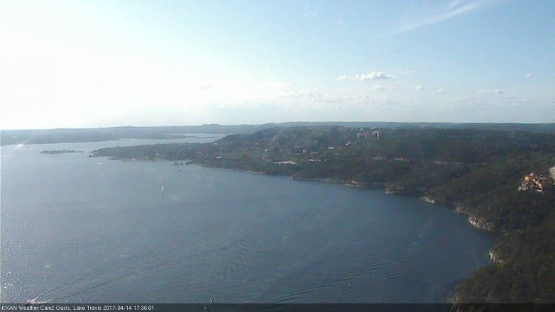 Lake Travis webcam, April 14, 2017 4:35 PM CT