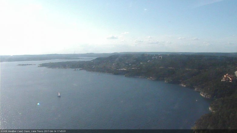 Lake Travis webcam, April 14, 2017 4:45 PM CT