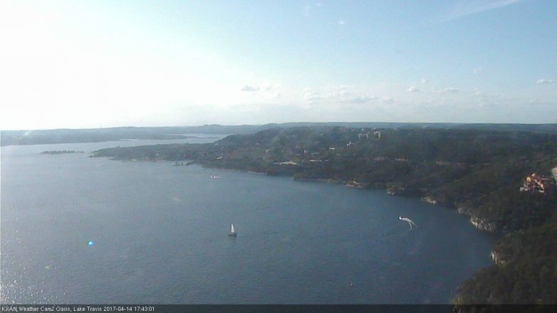 Lake Travis webcam, April 14, 2017 5:00 PM CT