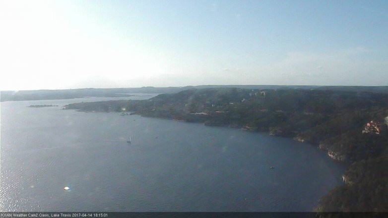 Lake Travis webcam, April 14, 2017 5:20 PM CT