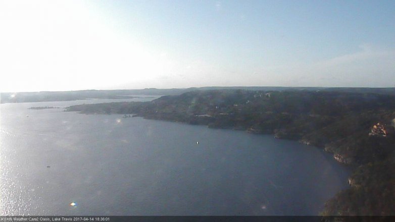 Lake Travis webcam, April 14, 2017 5:40 PM CT