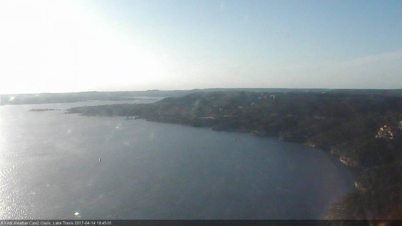Lake Travis webcam, April 14, 2017 5:45 PM CT