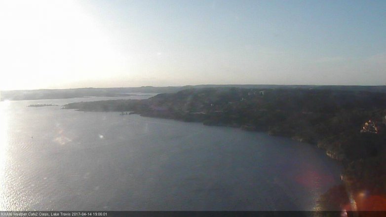 Lake Travis webcam, April 14, 2017 6:15 PM CT