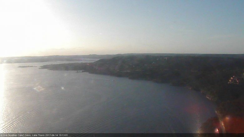 Lake Travis webcam, April 14, 2017 6:20 PM CT