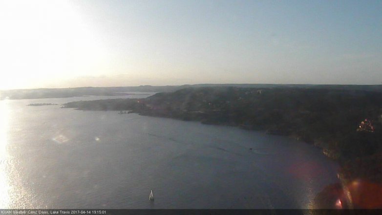 Lake Travis webcam, April 14, 2017 6:30 PM CT
