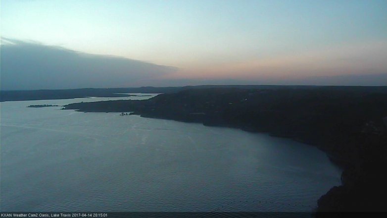 Lake Travis webcam, April 14, 2017 7:35 PM CT
