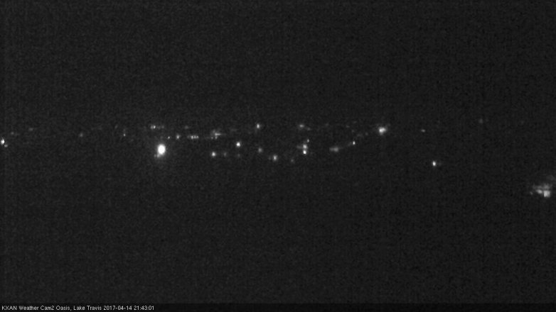 Lake Travis webcam, April 14, 2017 9:05 PM CT