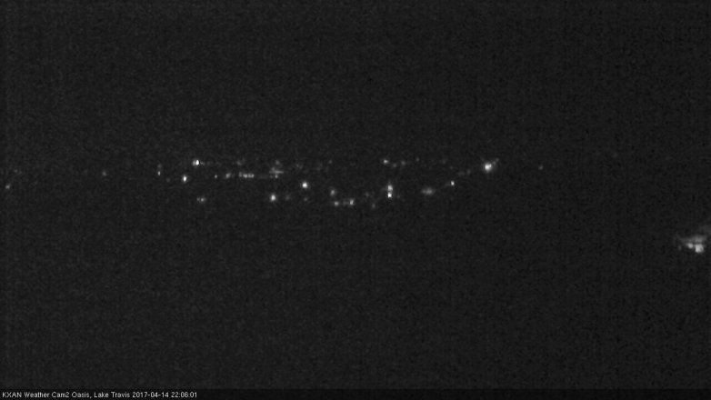 Lake Travis webcam, April 14, 2017 9:25 PM CT