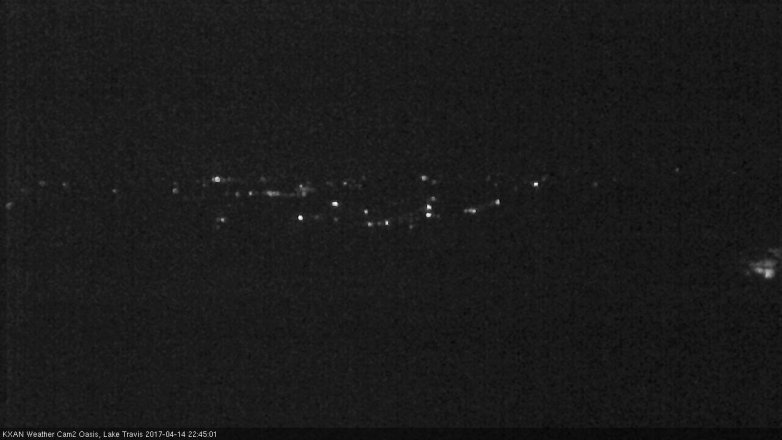 Lake Travis webcam, April 14, 2017 9:45 PM CT