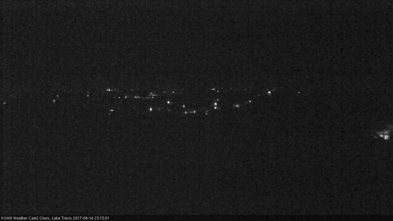 Lake Travis webcam, April 14, 2017 10:20 PM CT